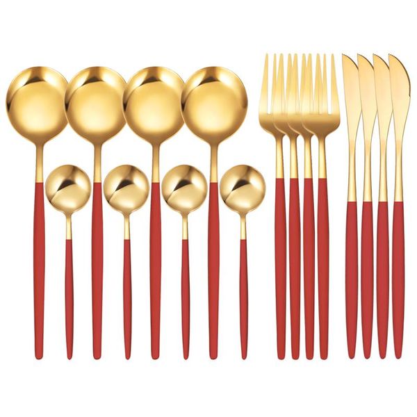 dinnerware sets red gold cutlery set knife fork spoon dinner kitchen silverware flatware tableware 430 stainless steel
dinnerware sets red gold cutlery set knife fork spoon dinner kitchen silverware flatware tableware 430 stainless steel