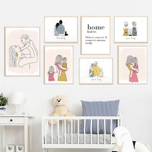 paintings father mother child son daughter cat hug home wall art canvas painting nordic posters and prints pictures kids room decor
paintings father mother child son daughter cat hug home wall art canvas painting nordic posters and prints pictures kids room decor