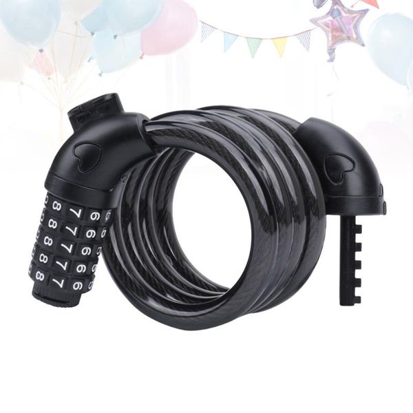 bike locks 5 digit cycling heavy duty cable password lock coded 120cm (black) 
bike locks 5 digit cycling heavy duty cable password lock coded 120cm (black)