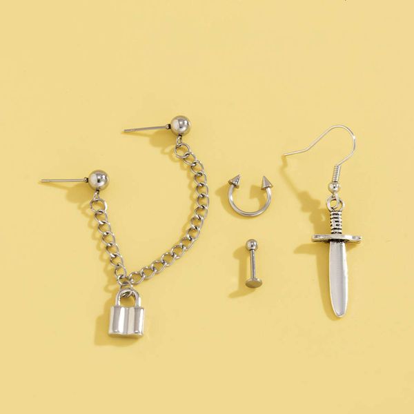 personalized geometric trendy female alloy lock earrings simple stainless steel piercing jewelry
personalized geometric trendy female alloy lock earrings simple stainless steel piercing jewelry