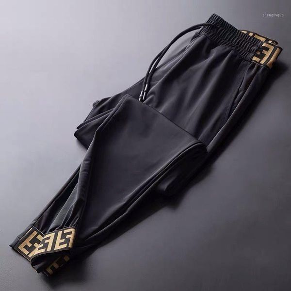 men's pants summer light luxury ice silk 2021 fast-drying trend casual loose nine-point sweatpants thin, Black
men's pants summer light luxury ice silk 2021 fast-drying trend casual loose nine-point sweatpants thin, Black