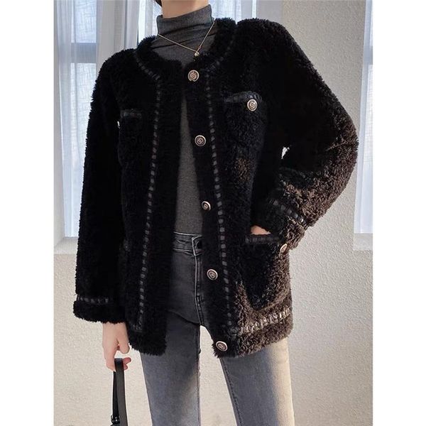 women's fur & faux 2021 winter fashion ladies coat leisure loose women overcoat elegant warm female outerwear, Black
women's fur & faux 2021 winter fashion ladies coat leisure loose women overcoat elegant warm female outerwear, Black