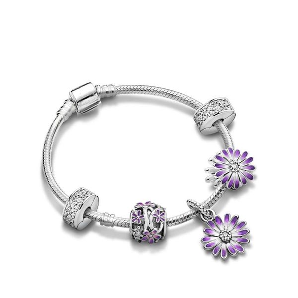 beaded, strands s925 silver color moments purple flower charms bracelet for women diy beads femme luxury jewelry gifts, Black
beaded, strands s925 silver color moments purple flower charms bracelet for women diy beads femme luxury jewelry gifts, Black