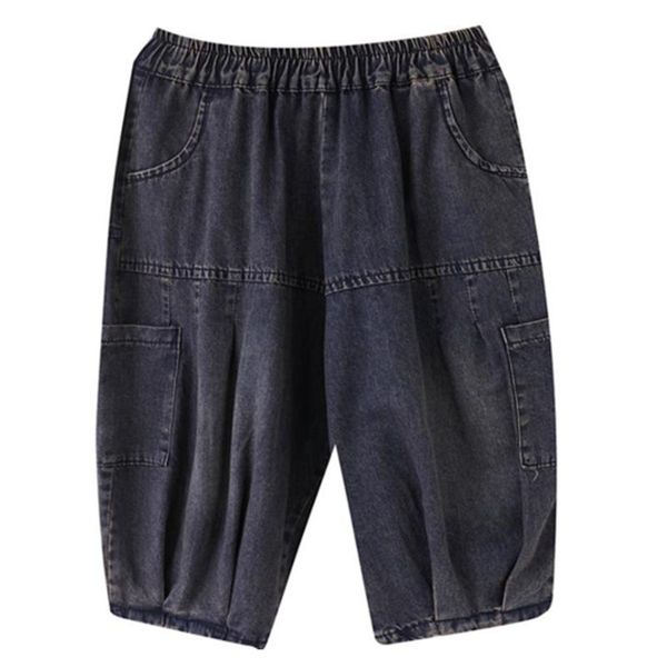women's jeans summer women fashion high waist loose knee length denim capri pants elastic jean trousers harem, Blue
women's jeans summer women fashion high waist loose knee length denim capri pants elastic jean trousers harem, Blue