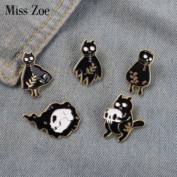 ghost cat enamel pins custom black boo cat skeleton brooch lapel badge bag dark punk gothic jewelry gift for friendsdio chan contact, Gray
ghost cat enamel pins custom black boo cat skeleton brooch lapel badge bag dark punk gothic jewelry gift for friendsdio chan contact, Gray