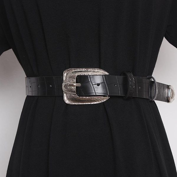 belts women's runway fashion alligator print pu leather cummerbunds female dress corsets waistband decoration wide belt tb1323, Black;brown
belts women's runway fashion alligator print pu leather cummerbunds female dress corsets waistband decoration wide belt tb1323, Black;brown