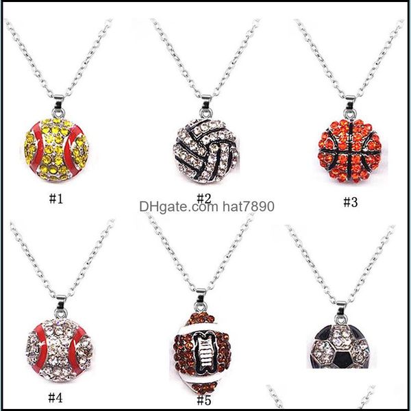 & pendants jewelry sports ball necklaces crystal softball baseball basketball football soer volleyball rugby pendant chains for women men fa, Silver
& pendants jewelry sports ball necklaces crystal softball baseball basketball football soer volleyball rugby pendant chains for women men fa, Silver