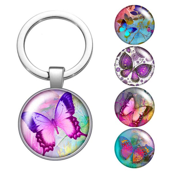 beauty colorful magic butterfly glass cabochon keychain bag car key rings holder charms silver plated key chains men women gifts
beauty colorful magic butterfly glass cabochon keychain bag car key rings holder charms silver plated key chains men women gifts