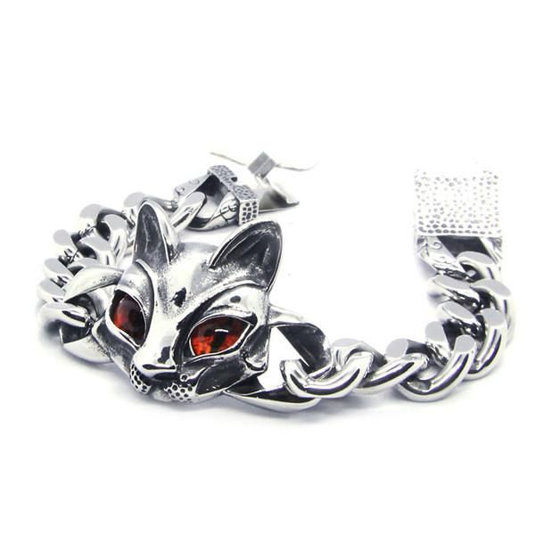 link, chain mens bracelet stone eyes 316l stainless steel quality biker, Black
link, chain mens bracelet stone eyes 316l stainless steel quality biker, Black