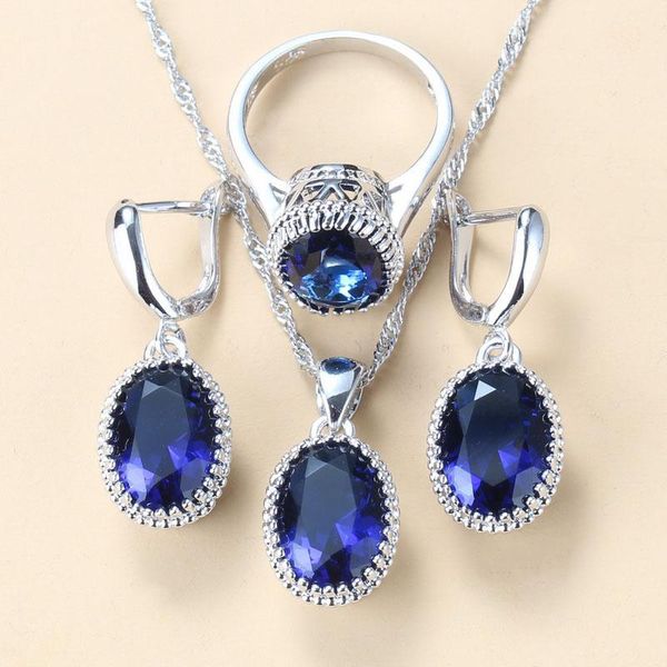 wedding jewelry sets bridal oval blue stone cz costume silver 925 for women dangle/earrings/necklace and ring three-suit, Slivery;golden
wedding jewelry sets bridal oval blue stone cz costume silver 925 for women dangle/earrings/necklace and ring three-suit, Slivery;golden
