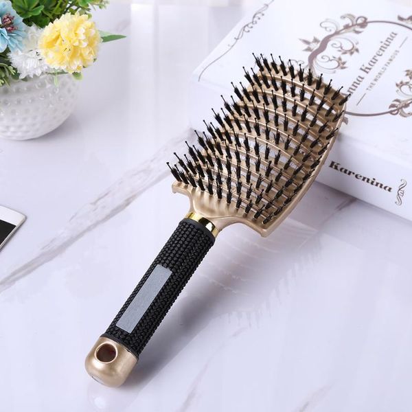 hair brushes massage comb hairbrush bristle nylon women wet curly detangle brush for salon hairdressing styling tools, Silver
hair brushes massage comb hairbrush bristle nylon women wet curly detangle brush for salon hairdressing styling tools, Silver