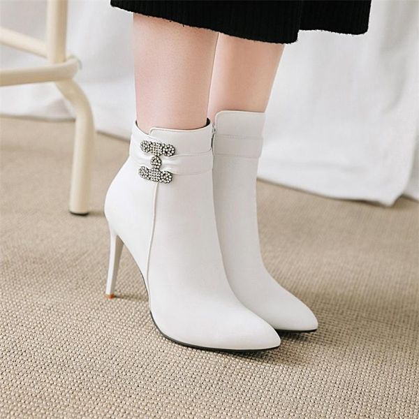 boots autumn and winter 2021 fashion pointed solid color rhinestone side zipper stiletto women's short, Black
boots autumn and winter 2021 fashion pointed solid color rhinestone side zipper stiletto women's short, Black