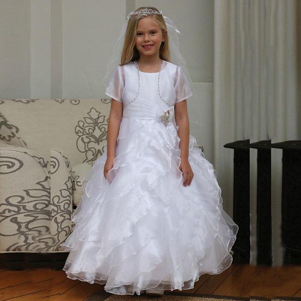 lovely white flower girls dresses with jacket organza o neck sleeveless holy communion gowns tiered skirt beaded girl's, Red;yellow
lovely white flower girls dresses with jacket organza o neck sleeveless holy communion gowns tiered skirt beaded girl's, Red;yellow