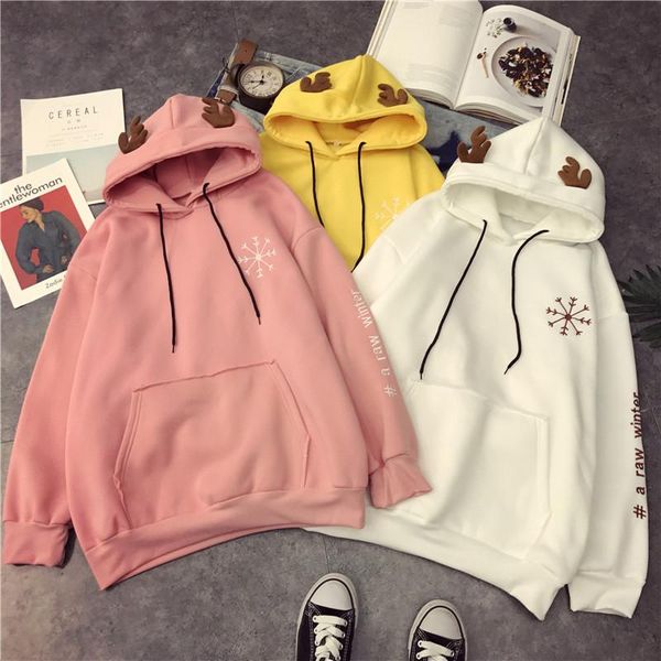 women's hoodies & sweatshirts women 2021 casual long sleeve cute antlers female tracksuits sportswear moletom feminino 2xl, Black
women's hoodies & sweatshirts women 2021 casual long sleeve cute antlers female tracksuits sportswear moletom feminino 2xl, Black