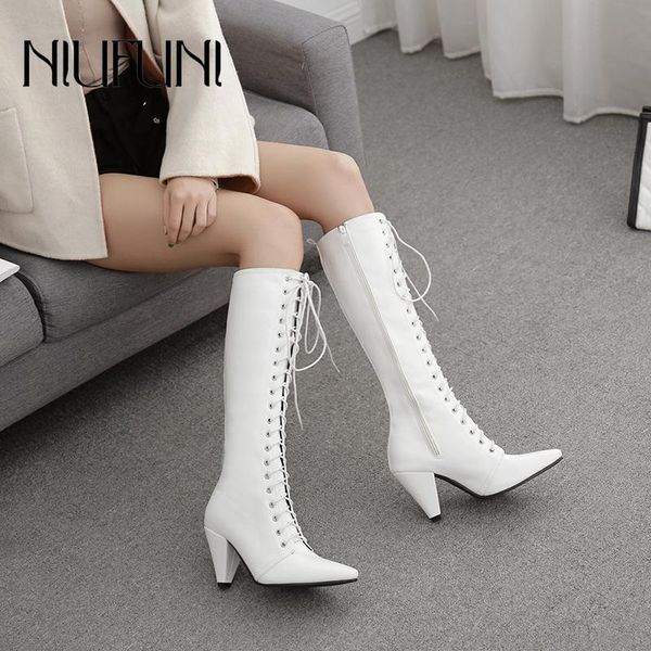 boots 2021 autumn long tube knee-high women leather tapered high heels cross lace up knight black white zip shoes booties
boots 2021 autumn long tube knee-high women leather tapered high heels cross lace up knight black white zip shoes booties