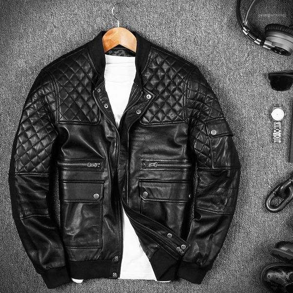 men's leather & faux spring autumn male clothing mens sheepskin genuine jackets short slim stand collar overcoat men black smart casual
men's leather & faux spring autumn male clothing mens sheepskin genuine jackets short slim stand collar overcoat men black smart casual