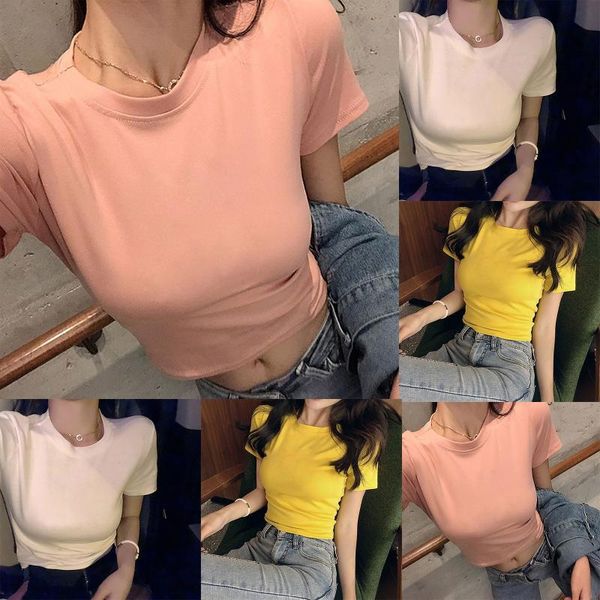 casual t-shirt women's t-shirts solid o-neck short leaky navel tight high waist crop tee shirt pullovers female shirts 2021, White
casual t-shirt women's t-shirts solid o-neck short leaky navel tight high waist crop tee shirt pullovers female shirts 2021, White