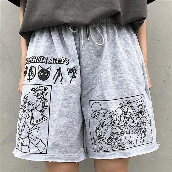 summer harajuku sailor moon print womens shorts loose elastic waist cotton cartoon female, White;black
summer harajuku sailor moon print womens shorts loose elastic waist cotton cartoon female, White;black