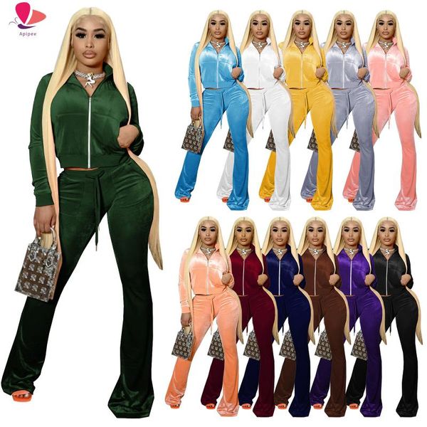 women's two piece pants velvet tracksuit 2 set women zip hoodie crop + wide leg sweatsuits jogging sportswear autumn winter 2-piece, White
women's two piece pants velvet tracksuit 2 set women zip hoodie crop + wide leg sweatsuits jogging sportswear autumn winter 2-piece, White