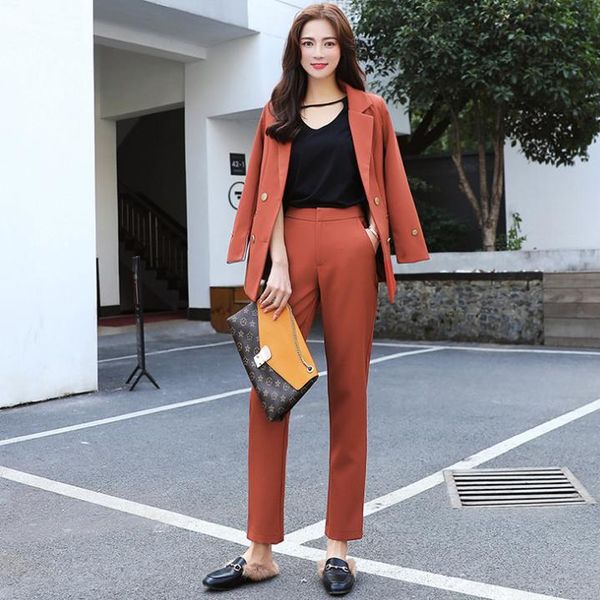 women's tracksuits 2021 arrival pants suits women blazer 2 two piece set solid jacket & pant blazers femme mujer plus size da215, Gray
women's tracksuits 2021 arrival pants suits women blazer 2 two piece set solid jacket & pant blazers femme mujer plus size da215, Gray