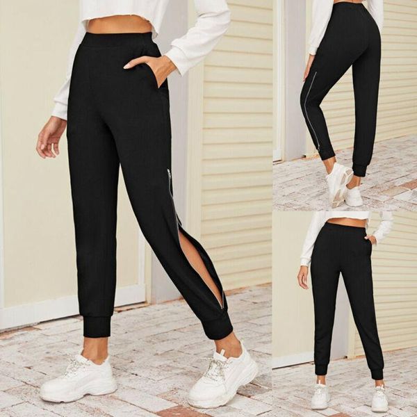 women's pants & capris women fashion casual pant solid black pencil trousers slim stretchy ankle length spport, Black;white
women's pants & capris women fashion casual pant solid black pencil trousers slim stretchy ankle length spport, Black;white