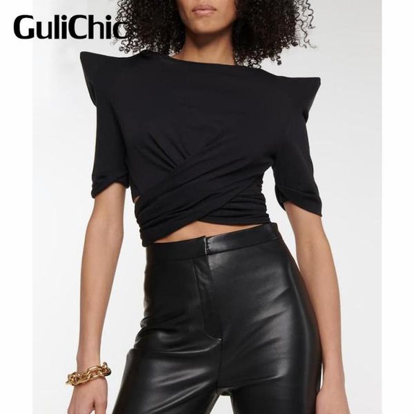 women's t-shirt 4.30 high end quality criss-cross design shoulder pad slim knitted women back zipper tee, White
women's t-shirt 4.30 high end quality criss-cross design shoulder pad slim knitted women back zipper tee, White