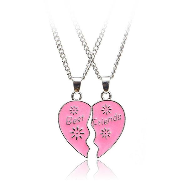 good friends half love heart english pendant necklace fashion pink black two alloy flap choker wholesale necklaces, Silver
good friends half love heart english pendant necklace fashion pink black two alloy flap choker wholesale necklaces, Silver