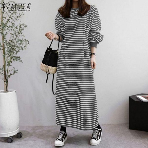 retro striped hoodies dress women's autumn sundress casaul long maxi vestidos pullovers female o neck sweatshirt robe casual dresses, Black;gray
retro striped hoodies dress women's autumn sundress casaul long maxi vestidos pullovers female o neck sweatshirt robe casual dresses, Black;gray