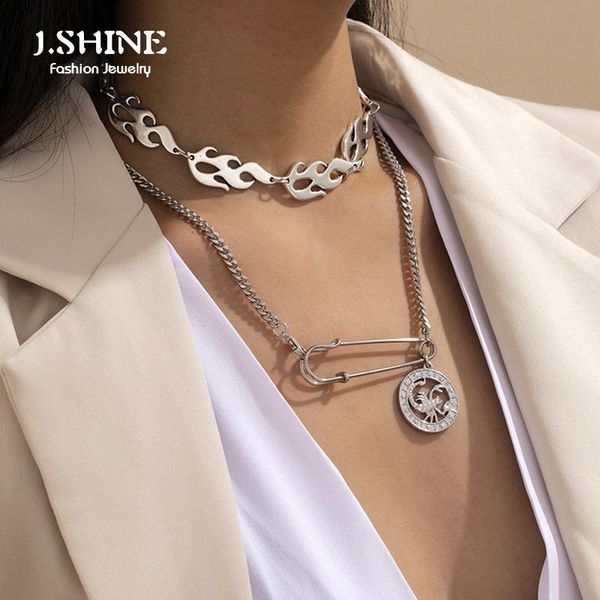 jshine 2pcs/set punk chunky flame choker necklaces big pin scorpio pendant double layer blaze clavicle chain necklace statement chains, Silver
jshine 2pcs/set punk chunky flame choker necklaces big pin scorpio pendant double layer blaze clavicle chain necklace statement chains, Silver