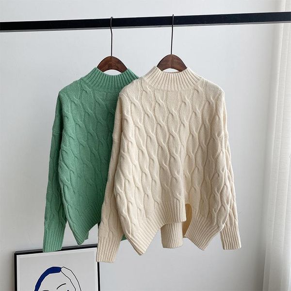 half high collar bottom sweater for women autumn / winter 2021 korean pullover foreign style women's sweaters, White;black
half high collar bottom sweater for women autumn / winter 2021 korean pullover foreign style women's sweaters, White;black