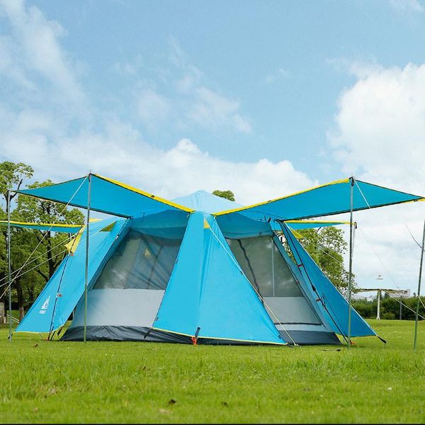 hewolf 4-5 person automatic camping tent 1 bedroom+2 living room outdoor hiking self driving dual layer waterproof family teepee
hewolf 4-5 person automatic camping tent 1 bedroom+2 living room outdoor hiking self driving dual layer waterproof family teepee