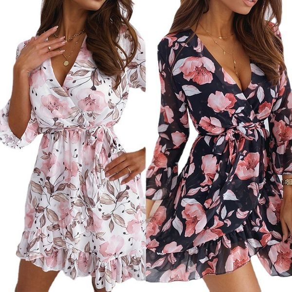 charming dresses 2021 summer v-ne printed lantern sleeve long ruffle, Black;gray
charming dresses 2021 summer v-ne printed lantern sleeve long ruffle, Black;gray