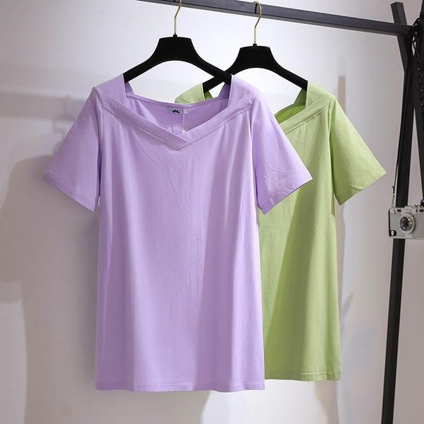 150kg plus size women's summer loose v-neck temperament t-shirt bust 149cm 5xl 6xl 7xl 8xl 9xl solid cotton short-sleeved top, White
150kg plus size women's summer loose v-neck temperament t-shirt bust 149cm 5xl 6xl 7xl 8xl 9xl solid cotton short-sleeved top, White