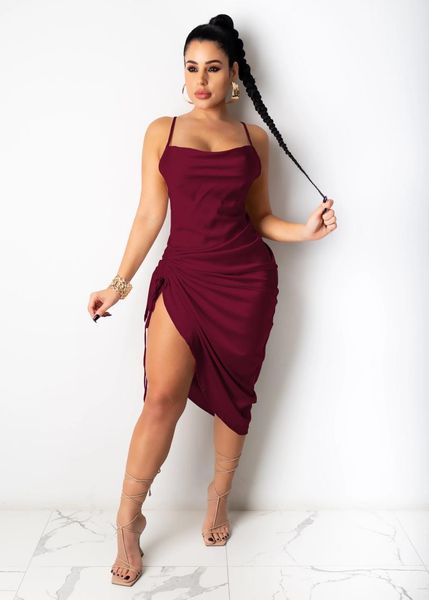 casual dresses women\u2021s fashion satin solid color suspender dress spaghetti strap backless drawstring skinny mid-length, Black;gray
casual dresses women\u2021s fashion satin solid color suspender dress spaghetti strap backless drawstring skinny mid-length, Black;gray