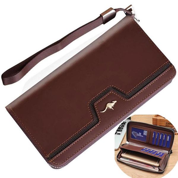 retro men's business wallet long frosted leather large-capacity fashion change mobile phone bag multi-card card holder wallets, Red;black
retro men's business wallet long frosted leather large-capacity fashion change mobile phone bag multi-card card holder wallets, Red;black