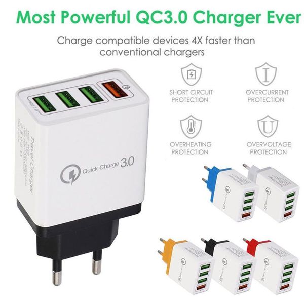 smart power plugs 4 port fast quick charge qc 3.0 usb hub wall charger adapter eu/us electric plug outlet phone chargers #829
smart power plugs 4 port fast quick charge qc 3.0 usb hub wall charger adapter eu/us electric plug outlet phone chargers #829