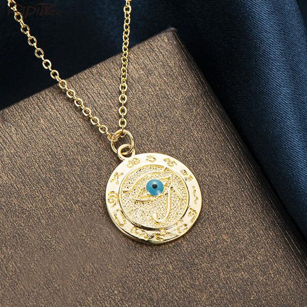 pendant necklaces pipitree fashion evil eye necklace copper gold color round for women men vintage punk party jewelry, Silver
pendant necklaces pipitree fashion evil eye necklace copper gold color round for women men vintage punk party jewelry, Silver
