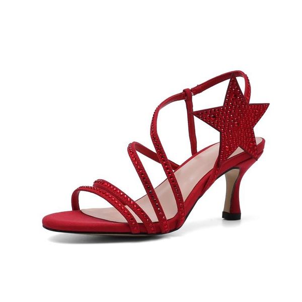 dress shoes 2021 summer girl's red beading star sandals open toe strappy women high heels, Black
dress shoes 2021 summer girl's red beading star sandals open toe strappy women high heels, Black
