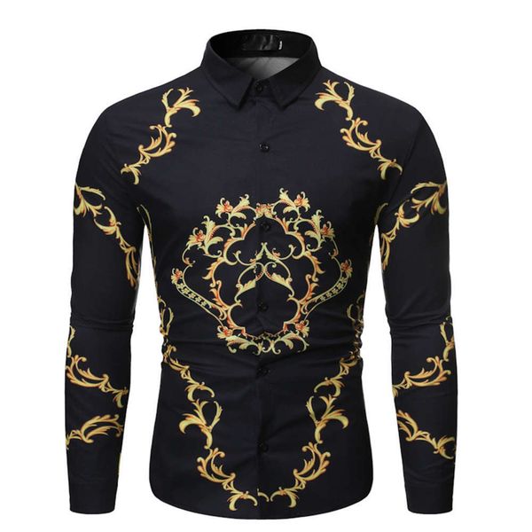 men's casual shirts shirt autumn fashion versatile casual lapel men's long sleeve floral jqfu, White;black
men's casual shirts shirt autumn fashion versatile casual lapel men's long sleeve floral jqfu, White;black