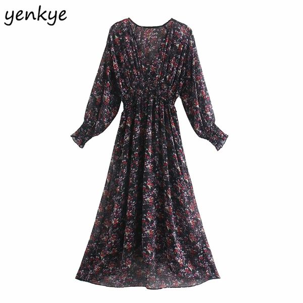 spring autumn women vintage floral print v neck long sleeve elastic waist a-line chiffon maxi dress vestido 210514, Black;gray
spring autumn women vintage floral print v neck long sleeve elastic waist a-line chiffon maxi dress vestido 210514, Black;gray