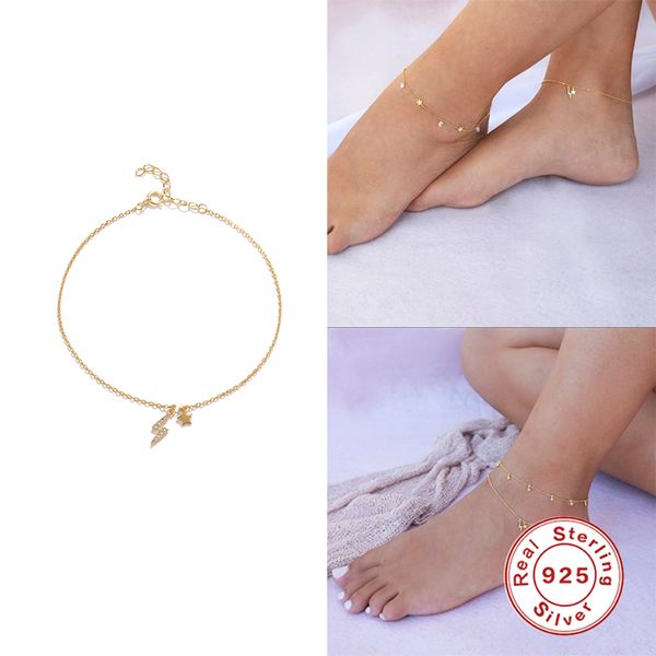 canner silver 925 sterling star lightning anklet for women 925 original costume jewelry charm chain cute girls fast fashion, Red;blue
canner silver 925 sterling star lightning anklet for women 925 original costume jewelry charm chain cute girls fast fashion, Red;blue