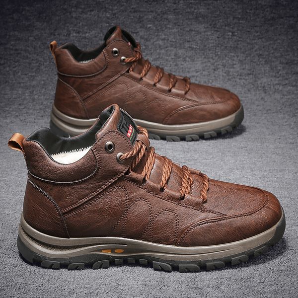 new fashion men work leather boots cold winter warm men snow boots genuine leather shoes mens wool cotton ankle boots footwear, Black
new fashion men work leather boots cold winter warm men snow boots genuine leather shoes mens wool cotton ankle boots footwear, Black