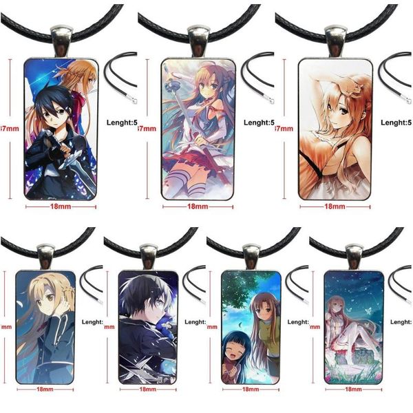 pendant necklaces anime sword art sao glass cabochon necklace rectangle fashion for girls gift, Silver
pendant necklaces anime sword art sao glass cabochon necklace rectangle fashion for girls gift, Silver