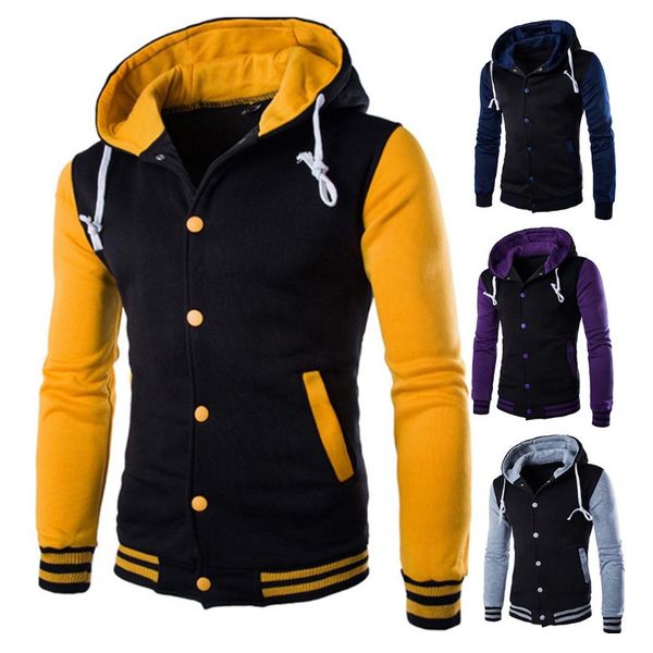 qnpqyx new autumn men's hoodies single casual baseball uniform coat male bomber jacket men rib sleeve brand clothing fleece spliced, Black;brown
qnpqyx new autumn men's hoodies single casual baseball uniform coat male bomber jacket men rib sleeve brand clothing fleece spliced, Black;brown