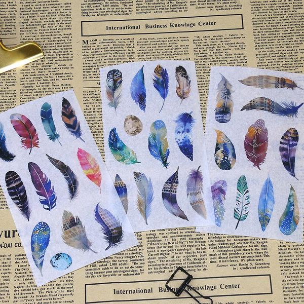 gift wrap 6pcs colored feather sticker diy scrapbook material collage junk journal decor card making aesthetic stickers diary supplies
gift wrap 6pcs colored feather sticker diy scrapbook material collage junk journal decor card making aesthetic stickers diary supplies