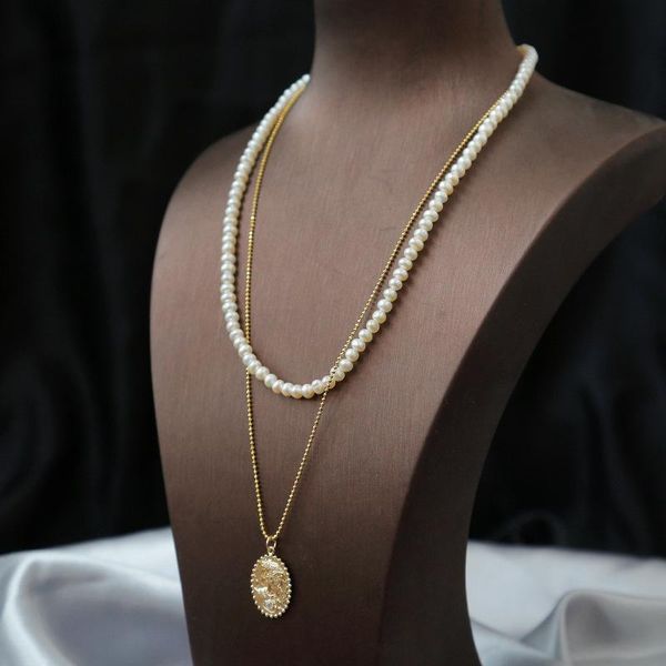 natural pearl necklace for women double layer gold-plated metal head statue pendant jewelry party gift luxury neck chain necklaces, Silver
natural pearl necklace for women double layer gold-plated metal head statue pendant jewelry party gift luxury neck chain necklaces, Silver