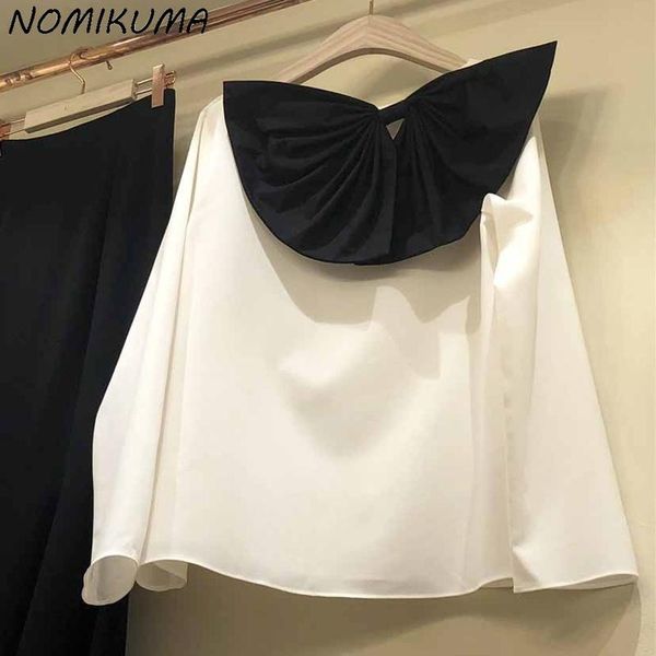 women's blouses & shirts nomikuma chic sweet bowknot women korean off shoulder long sleeve blusas shirt autumn 2021 causal mujer 6x322, White
women's blouses & shirts nomikuma chic sweet bowknot women korean off shoulder long sleeve blusas shirt autumn 2021 causal mujer 6x322, White
