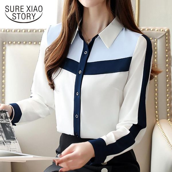 women's blouses & shirts blusas mujer de moda 2021 button down shirt for women dames lange mouwen long sleeve chiffon blouse 7186 50, White
women's blouses & shirts blusas mujer de moda 2021 button down shirt for women dames lange mouwen long sleeve chiffon blouse 7186 50, White
