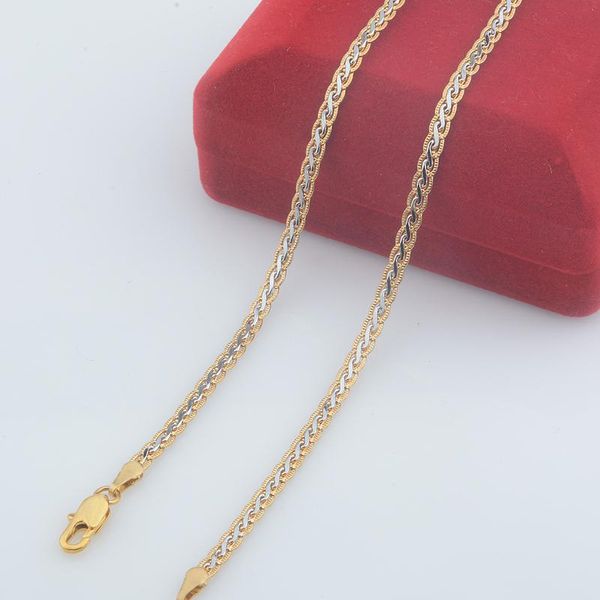 chains 3mm 45cm 50cm women girls yellow gold color white twisted link necklace(no red box), Silver
chains 3mm 45cm 50cm women girls yellow gold color white twisted link necklace(no red box), Silver