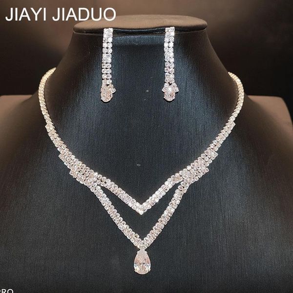 earrings & necklace jiayijiaduo classic women's wedding jewelry set gold silver color fine accessory gift drop
earrings & necklace jiayijiaduo classic women's wedding jewelry set gold silver color fine accessory gift drop